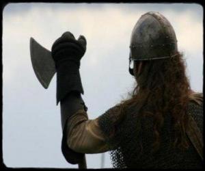 пазл Viking смотрят вооруженный топором